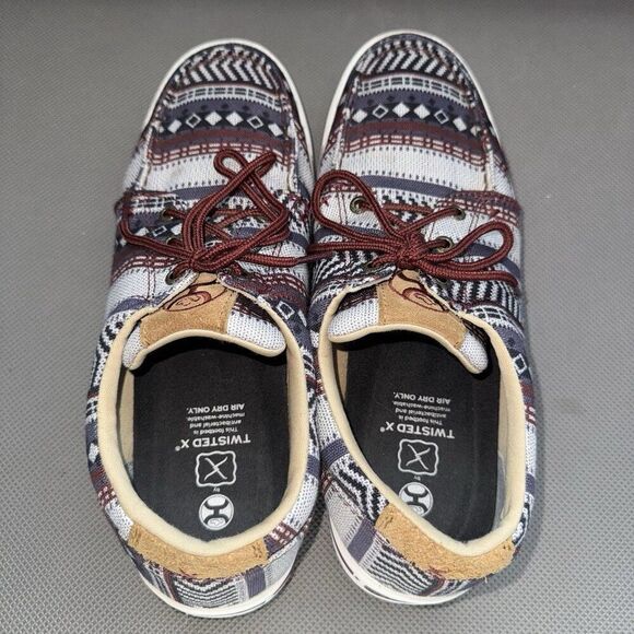 Twisted X Hooey Loper Geometric Multicolor Textile Lace Sneaker Shoes Men’s 10.5 - Picture 6 of 8